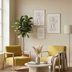 Cyber Homemake ● Sillón de Diseño Moderno con Respaldo de Asiento con Sistema de Muelles (Amarillo)