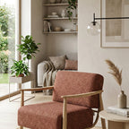 Cyber Homemake ● Sillón de Diseño Moderno con Respaldo de Asiento con Sistema de Muelles (Rosa)