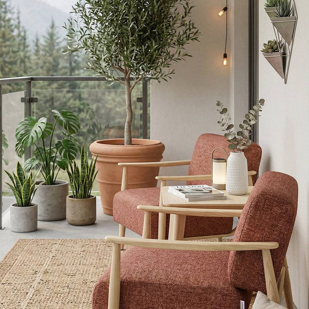 Cyber Homemake ● Sillón de Diseño Moderno con Respaldo de Asiento con Sistema de Muelles (Rosa)