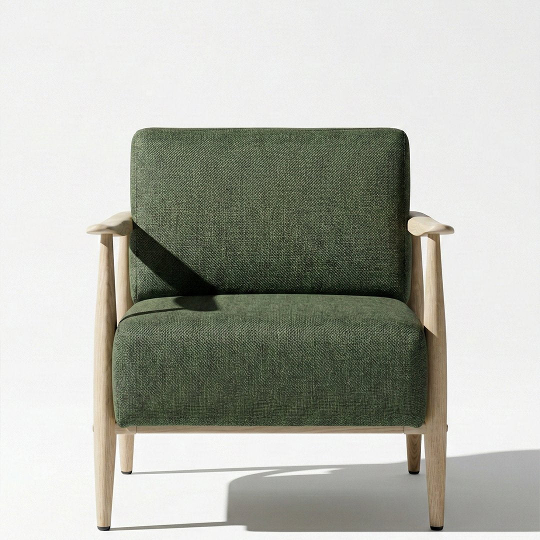 Cyber Homemake ● Sillón de Diseño Moderno con Respaldo de Asiento con Sistema de Muelles (Verde)